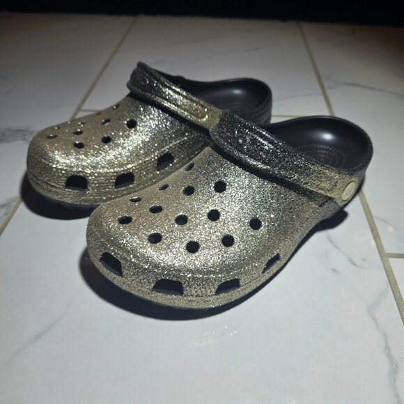 Classic Glitter Crocs Men's 5 Women's 7 - Picture 3 of 5